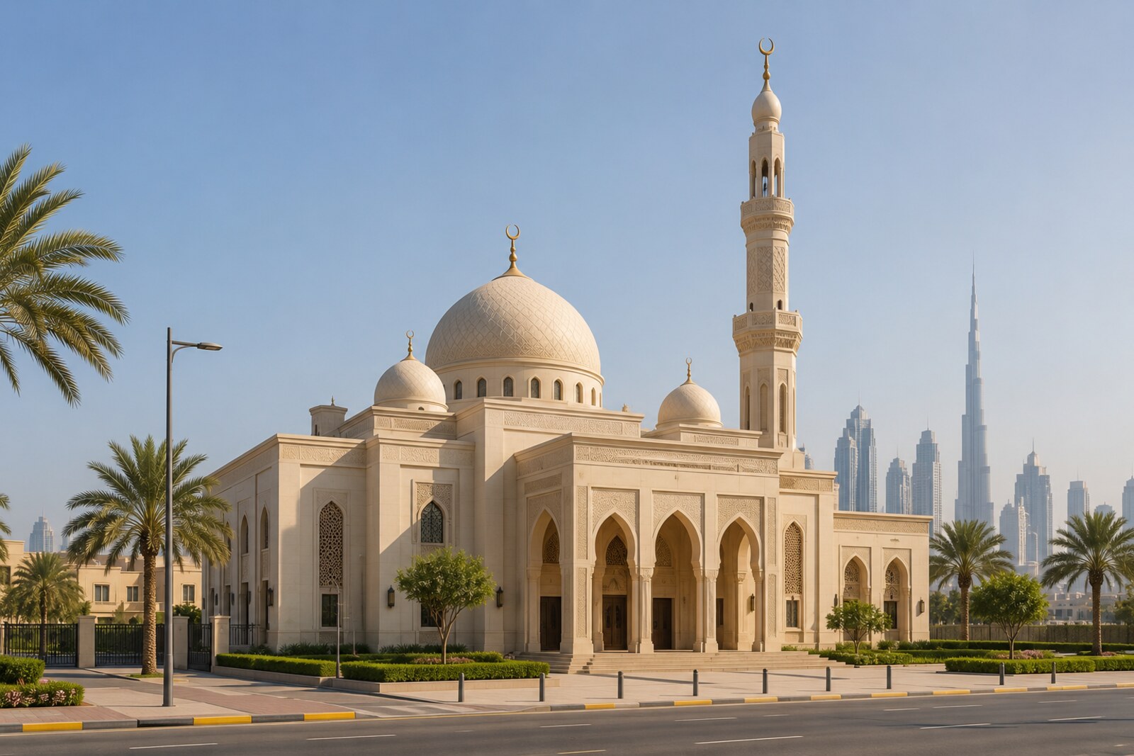Mosque and landscaped grounds